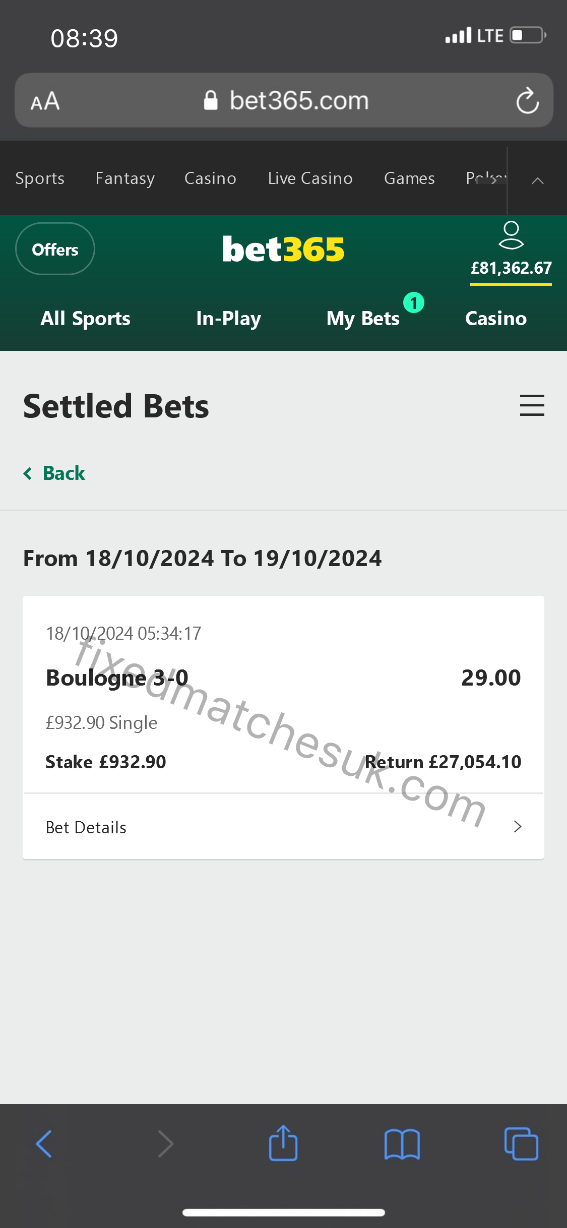 Bettingclosed Correct Score Today 2024